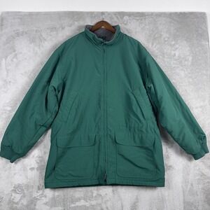 Vintage J Crew Jacket Mens Large Green Oarsman USA‎ Made Full Zip
